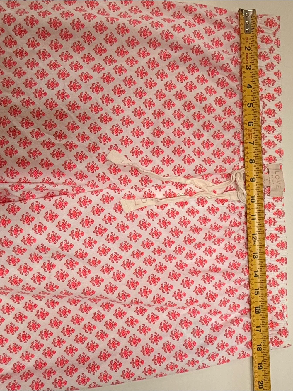 GAP Love 100% cotton Pink & White Floral Matching Pajama Set Sz Large